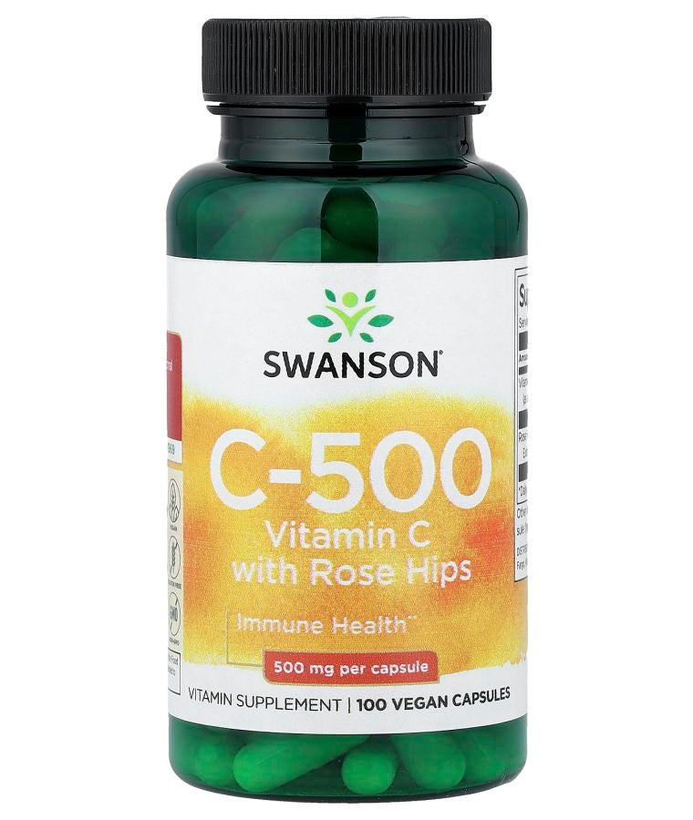 C-500 Vitamin C With Rose Hips 100 Vegan Capsules