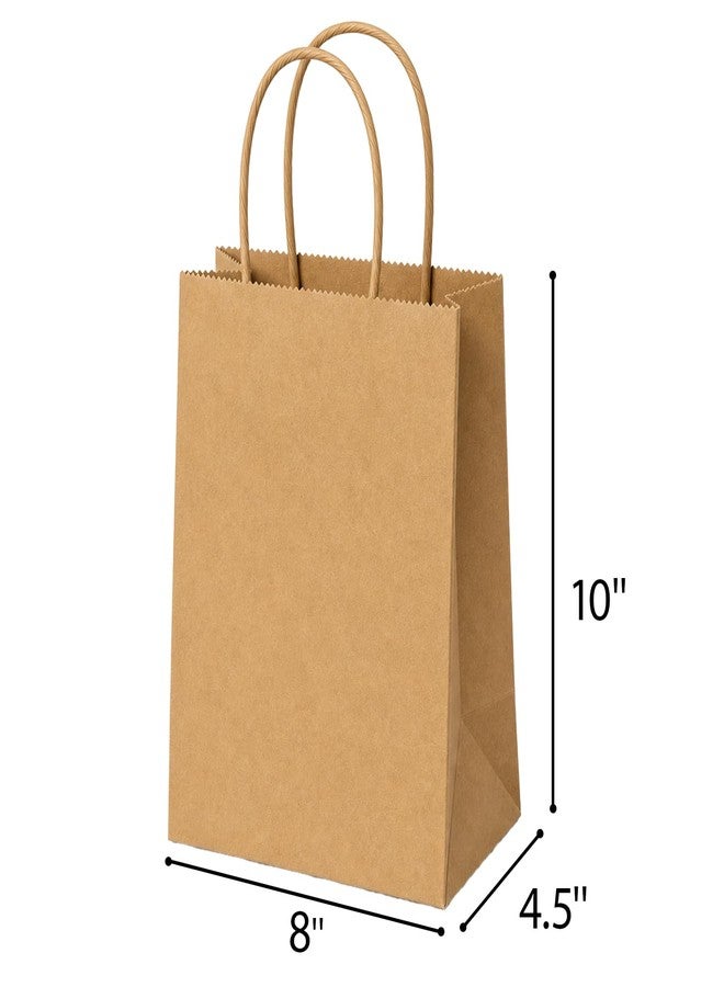 25 pcs Brown Paper Gift Bags with Handles 8x4.5x10 Brown Kraft Paper Bags, Party Favor Bags Sacks, Recyclable Medium Gift Bags with Handles Bulk - Image 2