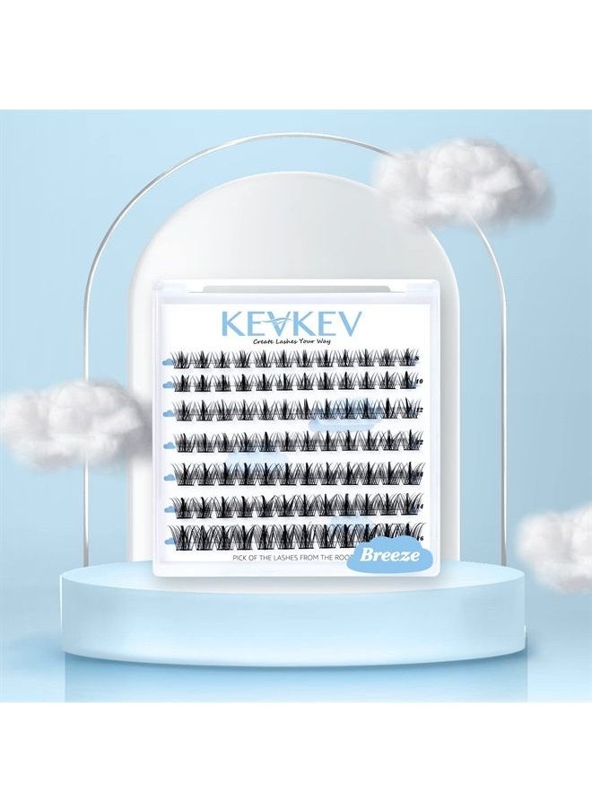 KevKev Lash Clusters 84 Pcs Cluster Lashes Eyelash Clusters DIY Cluster Eyelash Extensions Individual Lashes Thin Band & Soft(Mist,C-8-16mix)  - Image 2