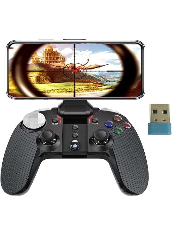 KASTWAVE Bluetooth Mobile Game Controller For Iphone Tablet Tv Box With Xinput And Usb Receiver Phone Clip Wireless Gamepad Support For Android Ios11.0 13.3.1 6 Axis Vibration  - Image 1