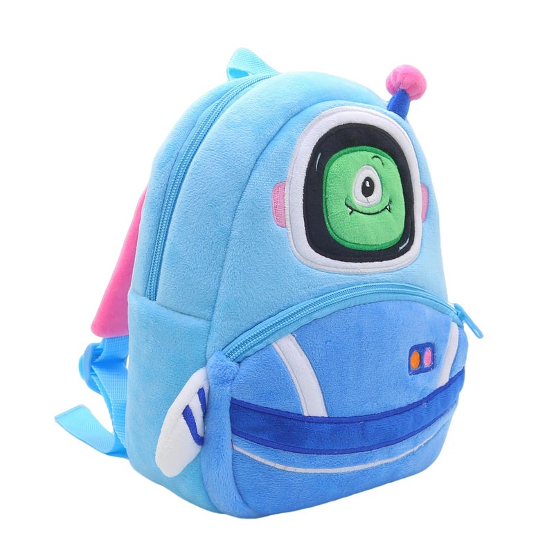 Plush Kids Backpack, Astronaut Space Design, Soft Lightweight School Bag for Toddlers and Preschool Kids - Image 4