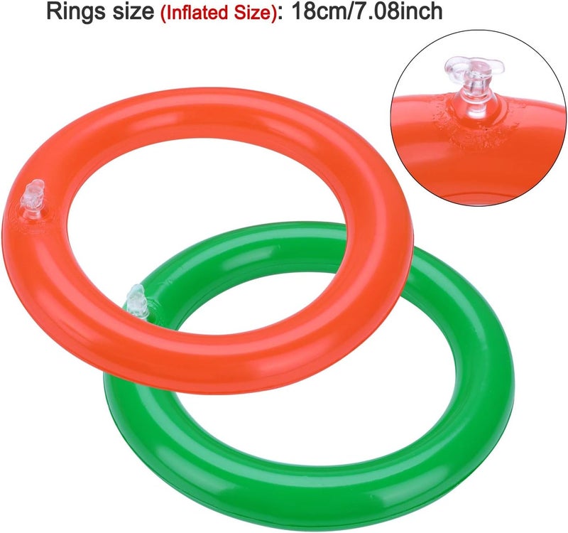 Konsait لعبة رمي حلقات قرون الرنة القابلة للنفخ من كونسايت للأطفال 2 حزمة ألعاب حفلات عيد الميلاد - Image 3