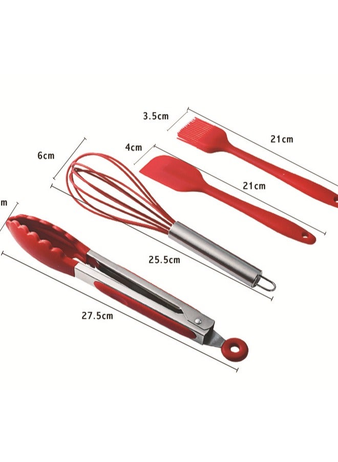 Silicone Kitchenware 10 Piece Set Non Stick Pot Set Kitchen Tools Baking Utensils  - Image 4