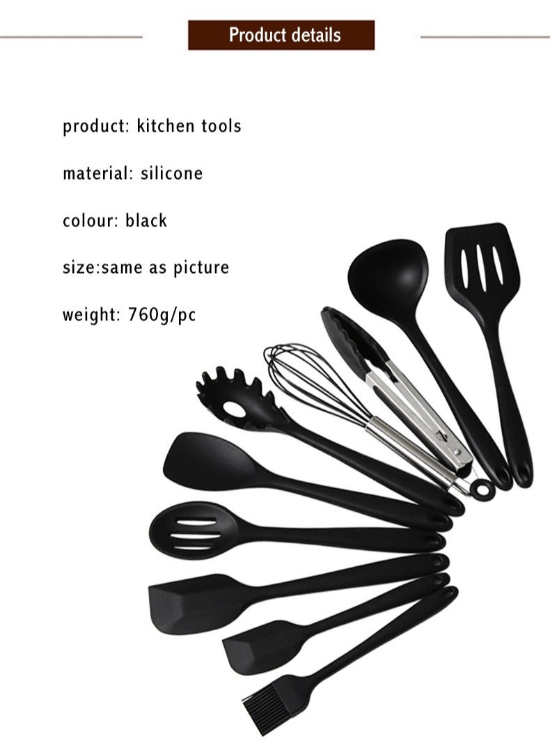 Silicone Kitchenware 10 Piece Set Non Stick Pot Set Kitchen Tools Baking Utensils  - Image 5