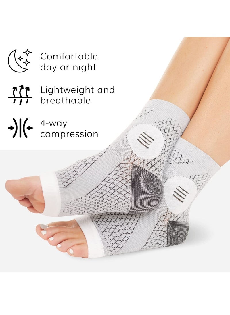 SYOSI - Neuropathy Socks, Ankle Compression Sleeve Support Brace Socks, Arch Support Socks Heel Spur Relief Products Leg & Foot Supports Plantar Fasciitis Night Sock for Women (L - 1 Pair) - Image 1