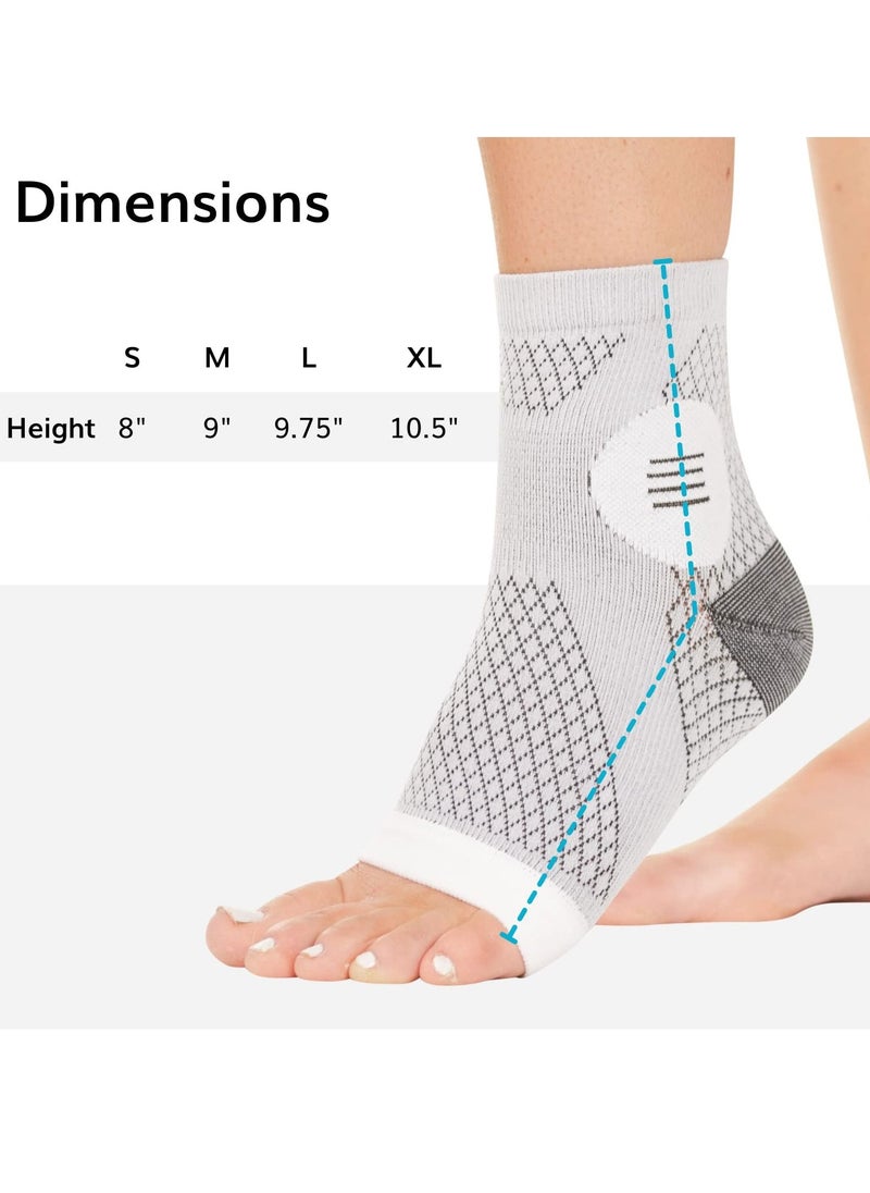 SYOSI - Neuropathy Socks, Ankle Compression Sleeve Support Brace Socks, Arch Support Socks Heel Spur Relief Products Leg & Foot Supports Plantar Fasciitis Night Sock for Women (L - 1 Pair) - Image 1