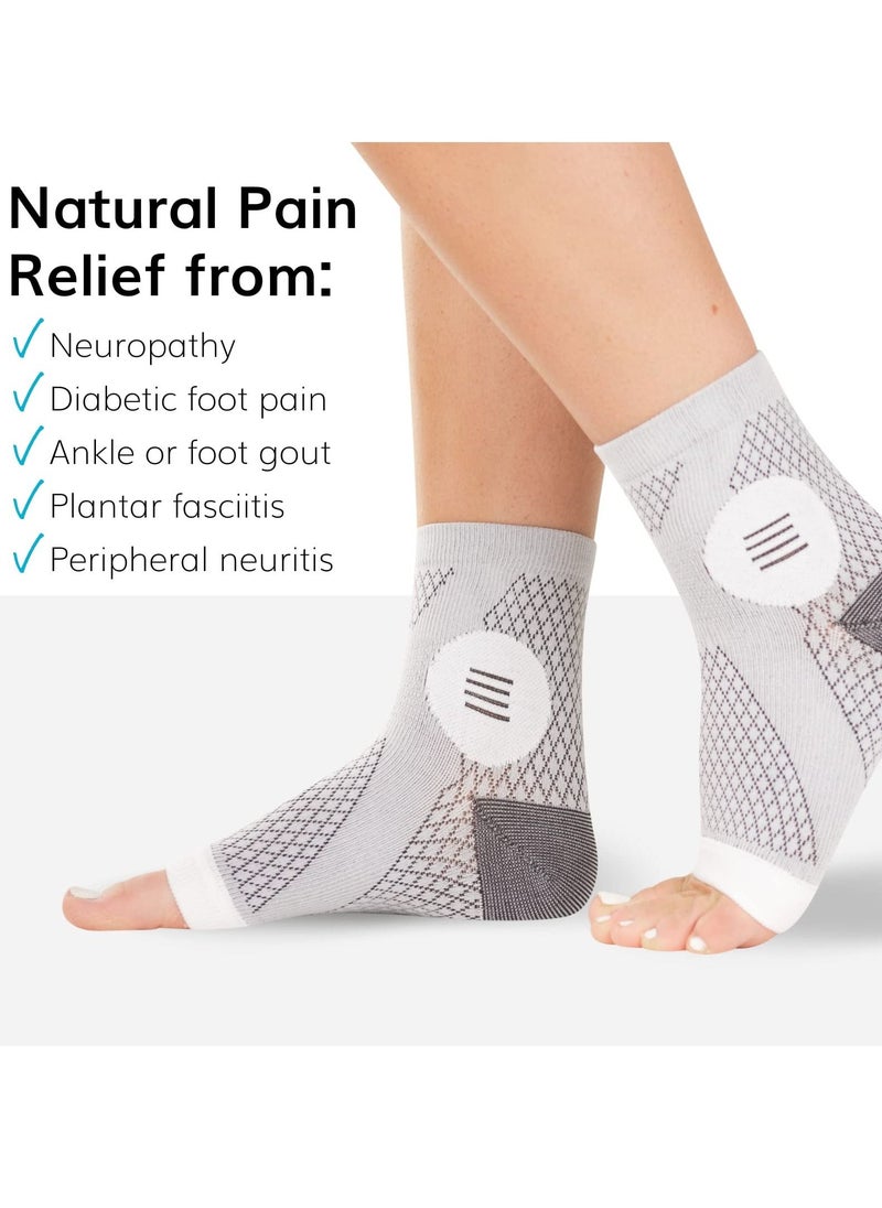 SYOSI - Neuropathy Socks, Ankle Compression Sleeve Support Brace Socks, Arch Support Socks Heel Spur Relief Products Leg & Foot Supports Plantar Fasciitis Night Sock for Women (L - 1 Pair) - Image 1