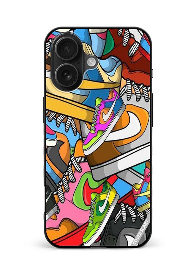 COVERSCART Protective Case Cover For Apple iPhone 16 Plus Shoes Design Multicolour