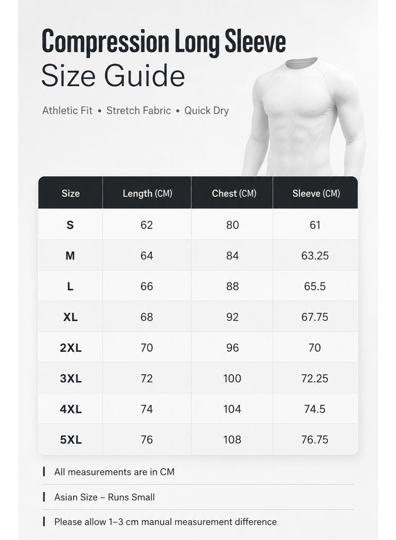 Men’s Compression Long Sleeve Shirt – Moisture-Wicking, Lightweight Gym & Workout Top for Running, Fitness, Training - Image 3