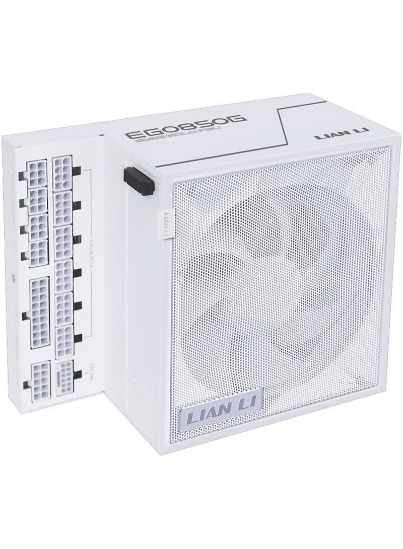 LIAN LI EDGE Gold EG0850G 850W 80+ Gold Fully Modular ATX 3.0 PSU with PCIe 5.1 12V-2x6, Zero RPM Mode & USB/PWM Hub, White | EG0850G - Image 1