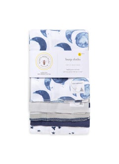 Burt's Bees Baby Burp Cloths 5Pack Extra Absorbent 100% Organic Cotton Burp Cloths (Hello Moon) (Ly27010Indosh)  - Image 3