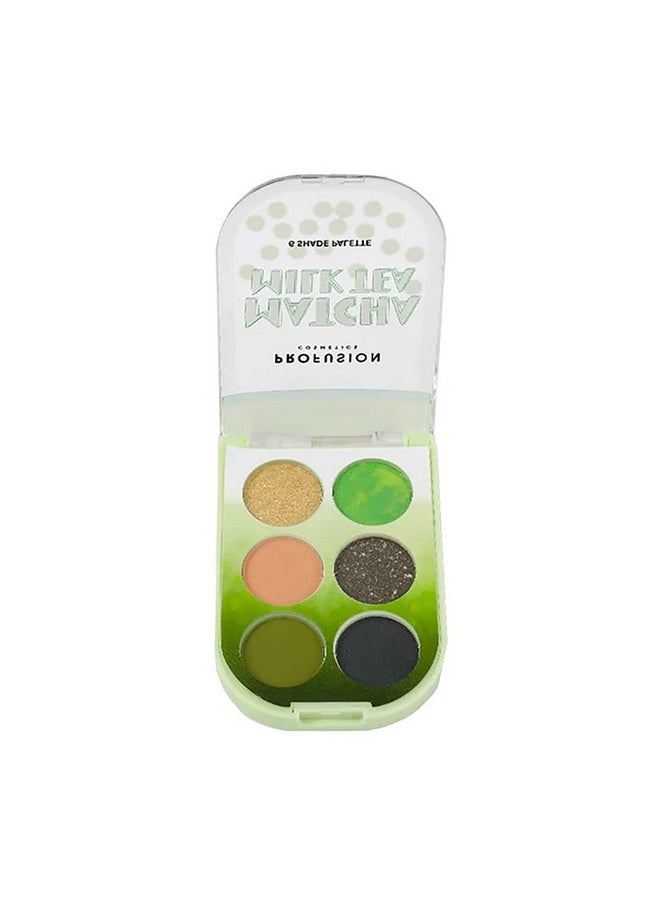 Profusion Cosmetics - Milk Tea 6 Shade Paletteboba Tea Collection Features A Lineup Of Brew Tea Ful Matte Shimmer And Metallic Shades (Matcha) - Image 1