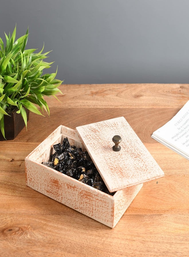 Woodee MDF Wooden Storage Box for Kitchen or Dining Table | Single Compartment for Salt & Pepper - Image 1