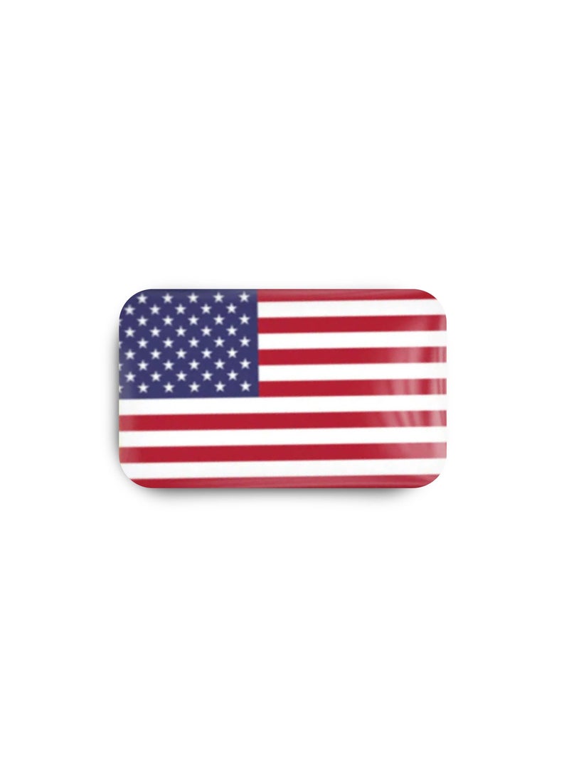 971MEDIA USA ( United State of America ) Flag  - Metal Badge Epoxy Coated with Magnetic Pin that Doesn't Tear Clothes  - Image 2