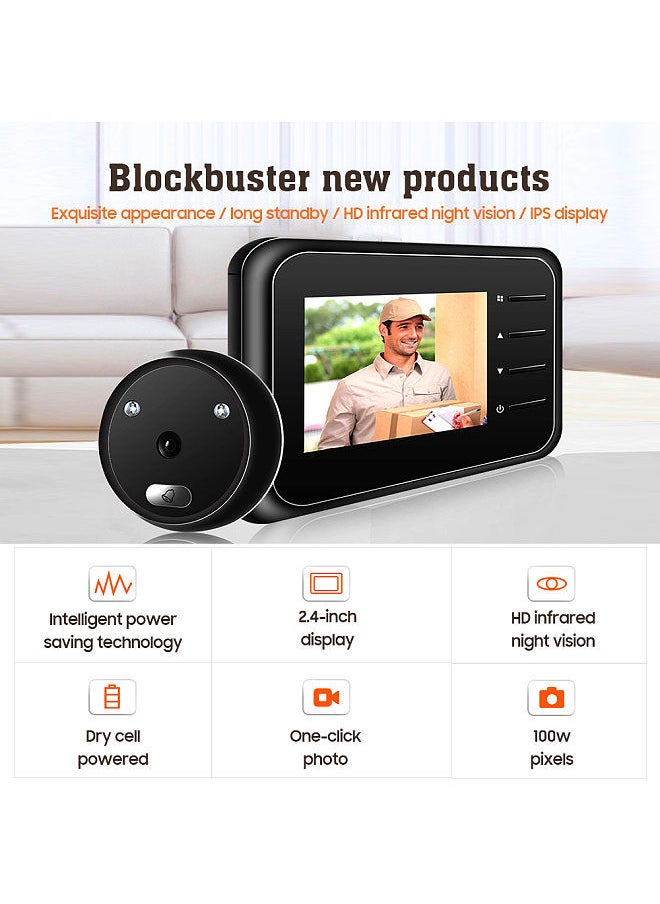 Generic - Doorbell Door Viewer Camera Door Peephole Door Camera Doorbell with Wireless Monitor Live View Available Digital Night Vision Photo Shooting Digital Door Monitoring - Image 1