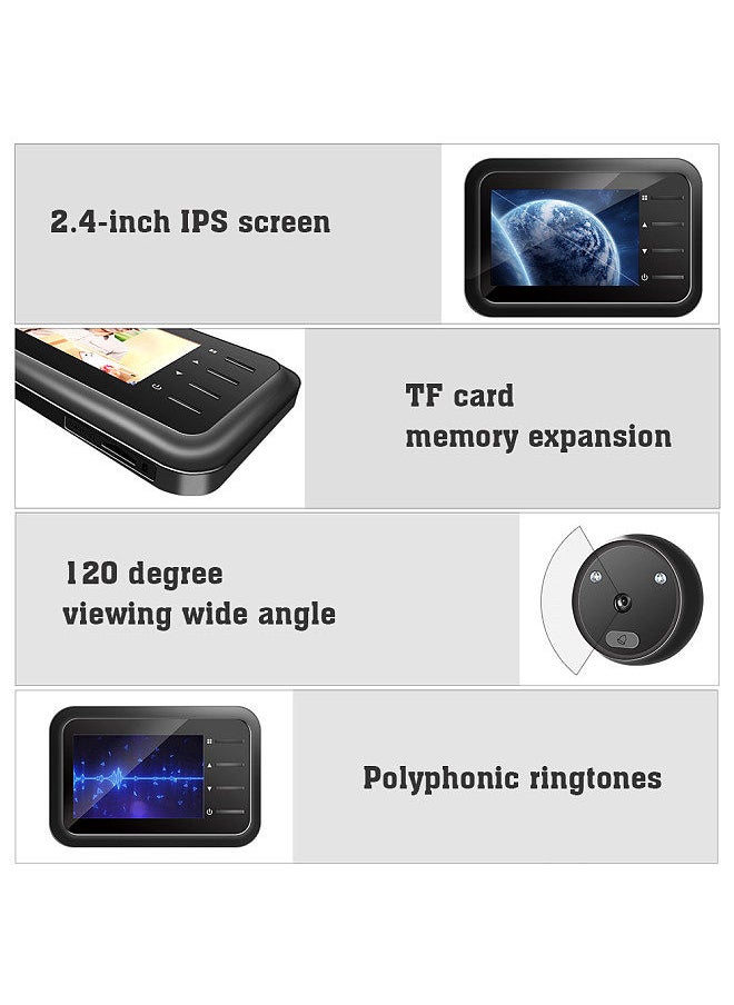 Generic - Doorbell Door Viewer Camera Door Peephole Door Camera Doorbell with Wireless Monitor Live View Available Digital Night Vision Photo Shooting Digital Door Monitoring - Image 1