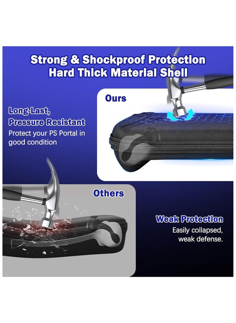 General Suitcase Accessory for PS5 PlayStation Portal, Portable Suitcase Protective Oxford Fabric Hard Shell Bag for PlayStation Portal Remote Player  - Image 2