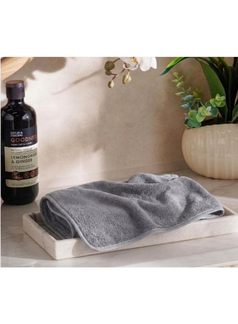 LUXE Luxury Dreamsoft Microfiber Hand Towel Set of 2 360 GSM Ultra Soft Quick Dry 85x50 cm - Image 1
