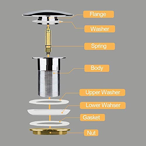 MLD Anti cockroach trap Full Thread Stainless Steel Pop Up Push Up Waste Coupling for Wash Basin Size 3 inchs 32 mm colour Silver (Chrome) Pack of 1 - Image 4