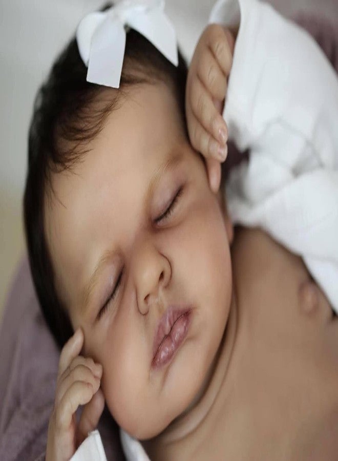 KOKOMANDY Reborn Sleeping Baby Dolls Black Girl 20 inch Realistic Reborn Doll Full Body Silicone Vinyl Lifelike African American Newborn Girl Toddler Kids Birthday Toys Age 6 + - Image 4