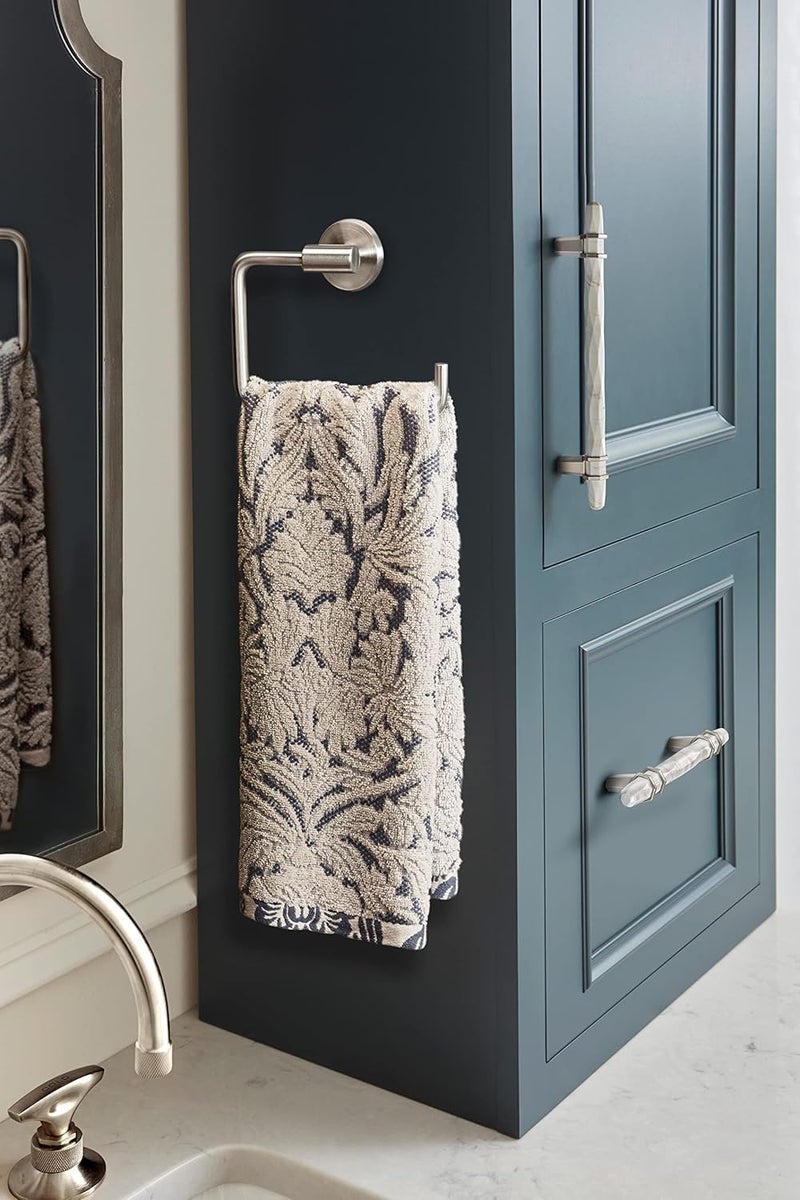 Amerock BH26541SS | Stainless Steel Towel Ring | 6-7/16 in (164 mm) Length Towel Holder | Arrondi | Hand Towel Holder for Bathroom Wall | Small Kitchen | Bath Accessories - Image 3