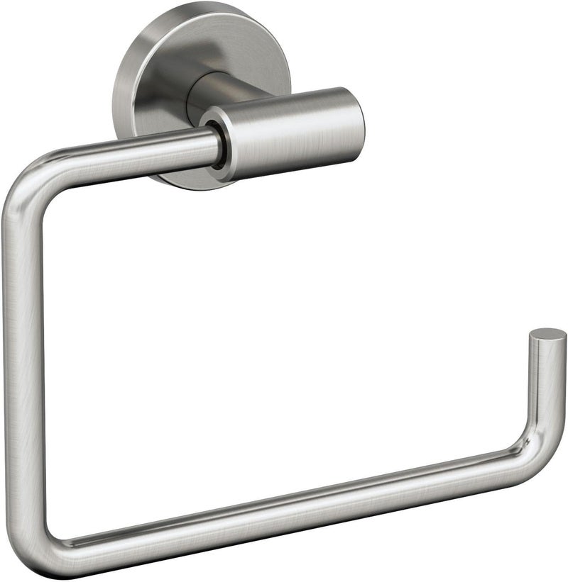 Amerock BH26541SS | Stainless Steel Towel Ring | 6-7/16 in (164 mm) Length Towel Holder | Arrondi | Hand Towel Holder for Bathroom Wall | Small Kitchen | Bath Accessories - Image 1