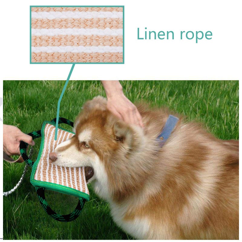 ToLanbbt Dog Toy, Tug of War Jute Bite Pillow (11' x 7.8'), Training Equipment for Medium to Large Dogs, Green - Image 5