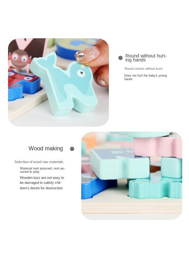 Y&D - Children's Three Dimensional Matching Wooden Puzzle Toy - Image 1