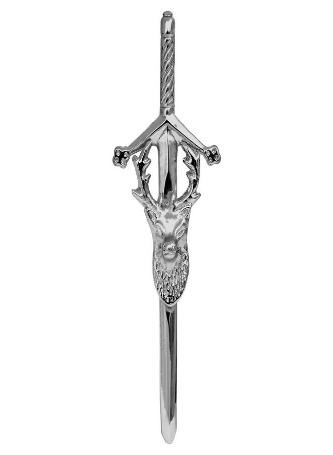 دي أس أس دبابيس الكيلت الاسكتلندية من دي إس إس كيلتس - دبابيس هايلاند مقاس 4 بوصات مع قفل خلفي - تصاميم الشوك، والسلتيك، والقبائل، والتصاميم التقليدية (دبوس الكيلت بشعار الغزال) - Image 1