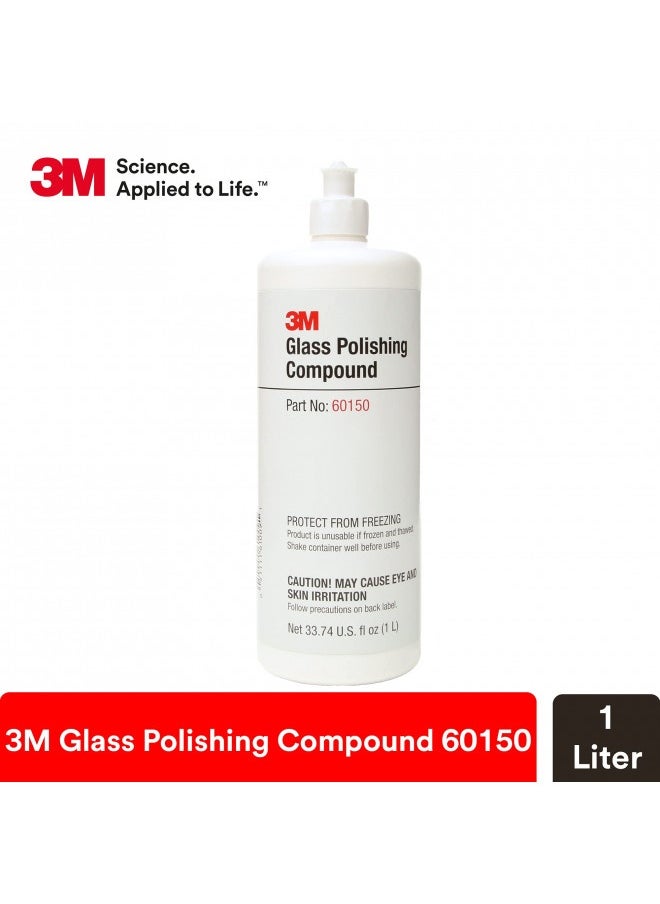Generic - 3M Glass Polishing Compound With Cerium Oxide Mineral, Defect Repair And Glass Scratch Removal One Step Glass Polish, Permanently Removes Fine Scratches, Swirl Marks, Water Spots, 60150, 1 Liter, 051 - Image 1