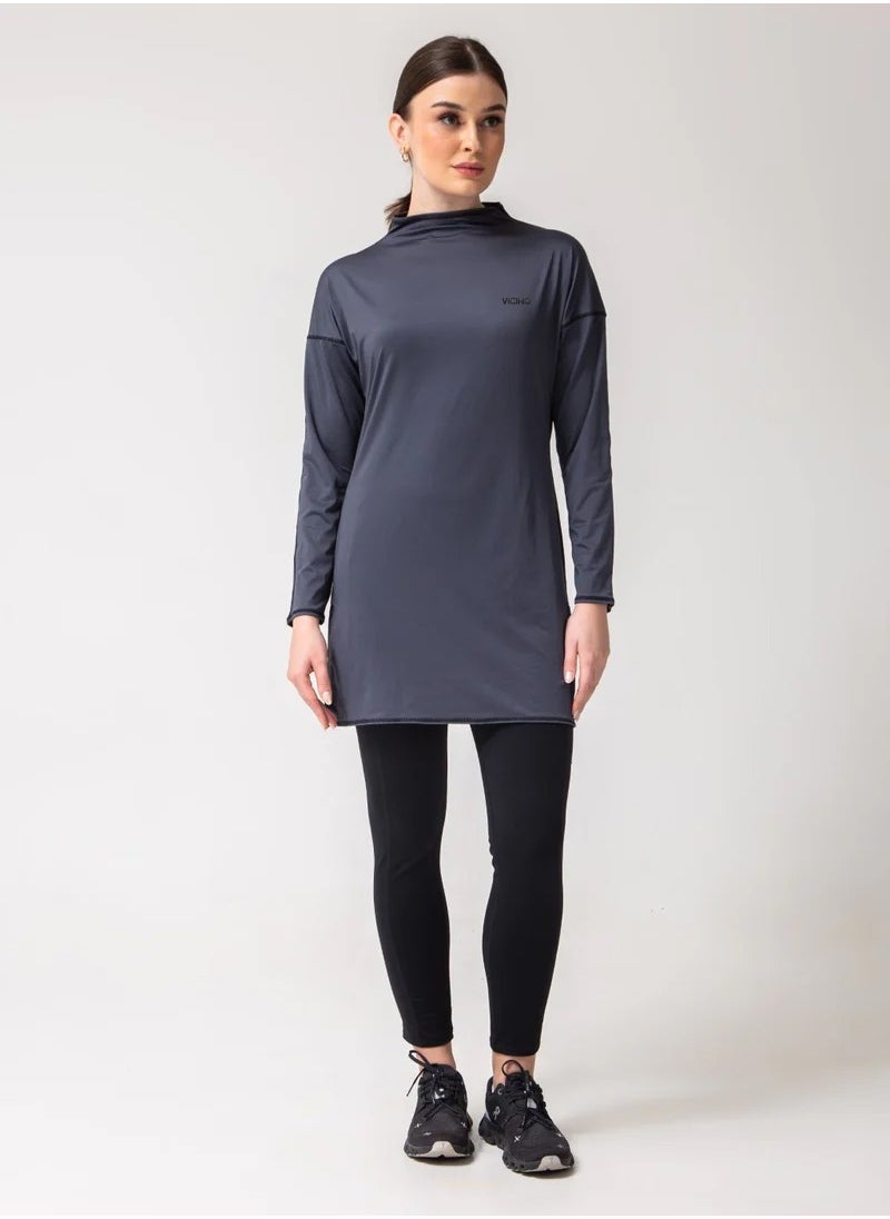 Vicino - Vicino Women's Sports Set - Relaxed Fit Midi Top with Long Pants Ideal for Workouts - Image 1
