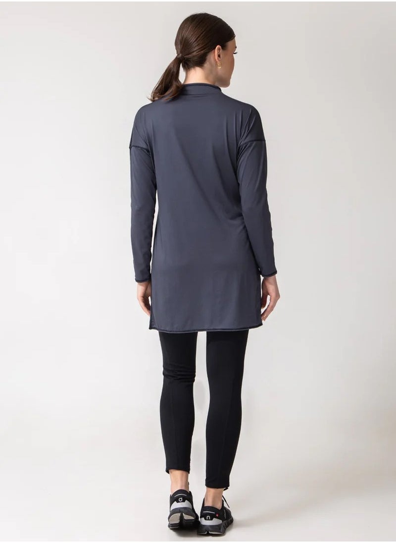 Vicino - Vicino Women's Sports Set - Relaxed Fit Midi Top with Long Pants Ideal for Workouts - Image 1