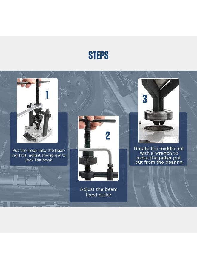 Generic Bearing Puller Tool 3 Jaw Pilot Bearing Puller Blind Bearing Puller Set Bearing Pullers Bushing Gear Puller Small Inner Internal Bearing Puller Kit  - Image 5