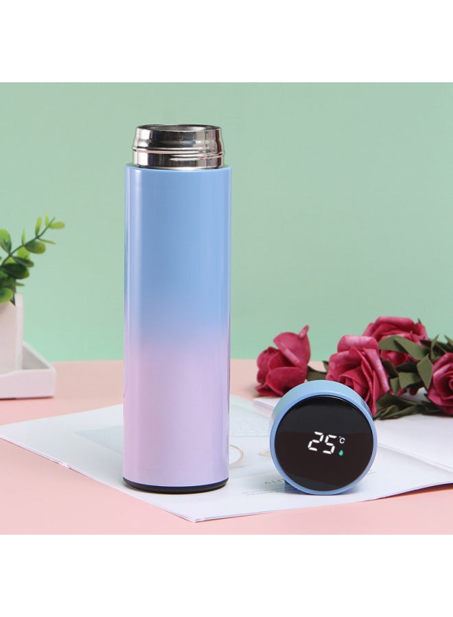 Gradient Color Stainless Steel Smart Vacuum Cup Touch Display Temperature Cup Business Straight Cup Gift Cup