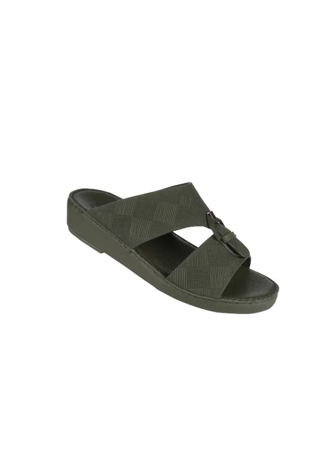 بارجيل أونو Barjeel Uno Mens Arabic Sandals BSP1-59 Olive