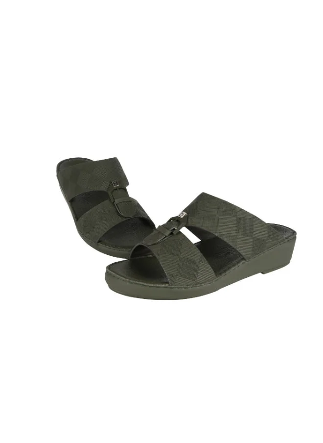 barjeel uno Barjeel Uno Mens Arabic Sandals BSP1-59 Olive