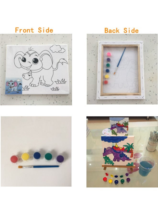 NIBEMINENT Dinosaur Canvas Painting With Frame for Kids - Image 4