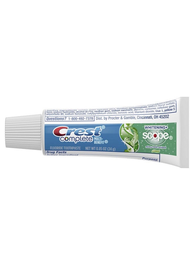 Crest Complete Whitening Plus Scope Multibenefit Fluoride Toothpaste Minty Fresh 0.85 Ounce (Pack Of 36) - Image 1