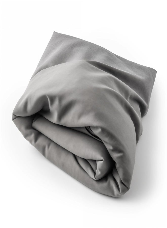 QUEEN ROSE Pregnancy Body Pillow Replacement Cover, 65 Inch U Shaped Solid Maternity Pillowcase, Cooling Silky Jersey, Grey, Cover Only - Image 1