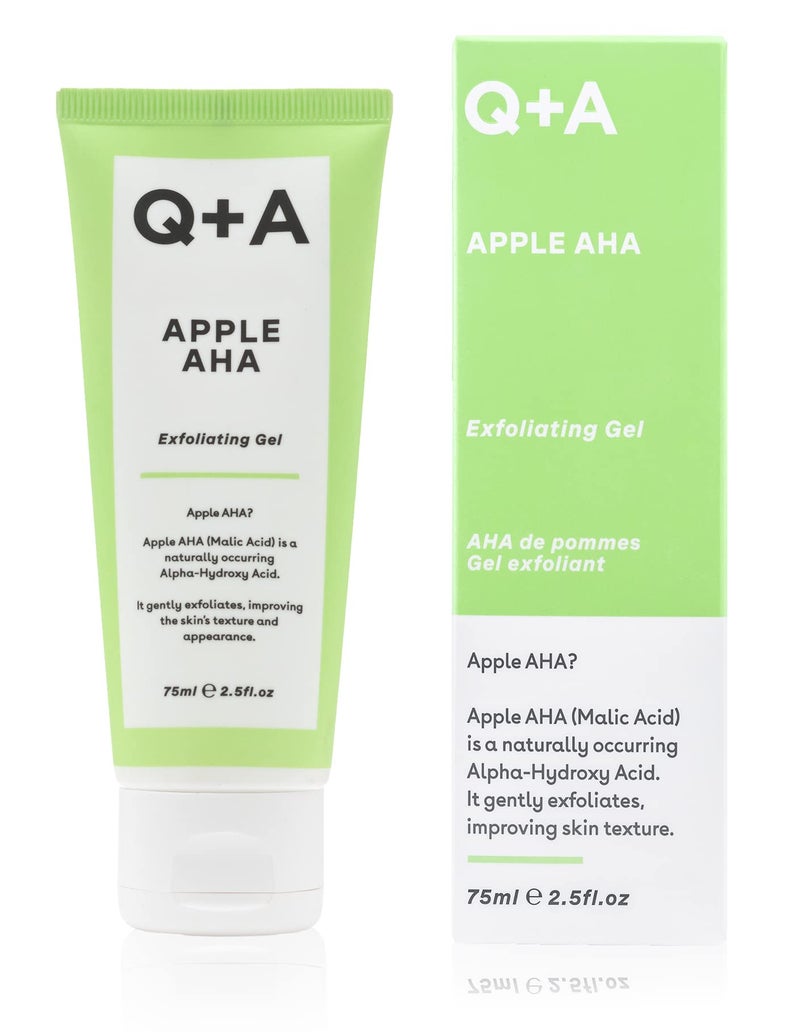 Q+A Apple AHA Exfoliating Gel, naturally occurring Malic and Lactic Acid alongside Apple Fruit Extracts and Glycolic Acid for smoother, brighter skin (2.5 Fl.Oz) - Image 1