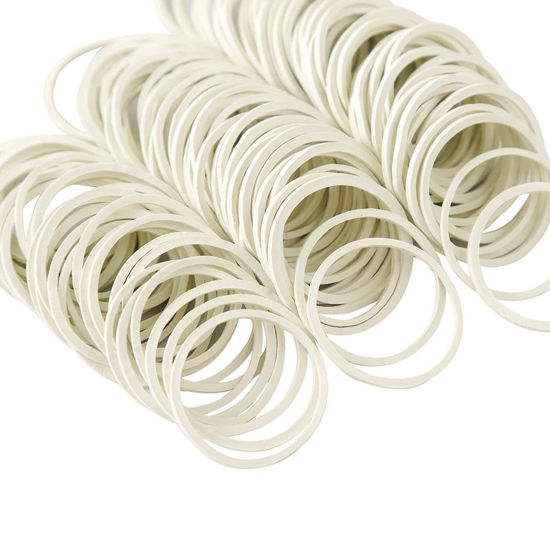 ZZJMCH 600Pcs 1inch Small Rubber Bands Stretchable Rubber Elastics Bands General Purpose Elastic Stretchable Bands Sturdy Rubber Bands for Home, Office, School, Stationery Supplies (White) - Image 3