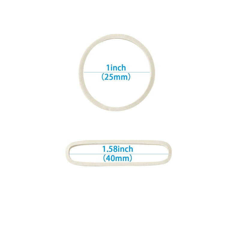 ZZJMCH 600Pcs 1inch Small Rubber Bands Stretchable Rubber Elastics Bands General Purpose Elastic Stretchable Bands Sturdy Rubber Bands for Home, Office, School, Stationery Supplies (White) - Image 2