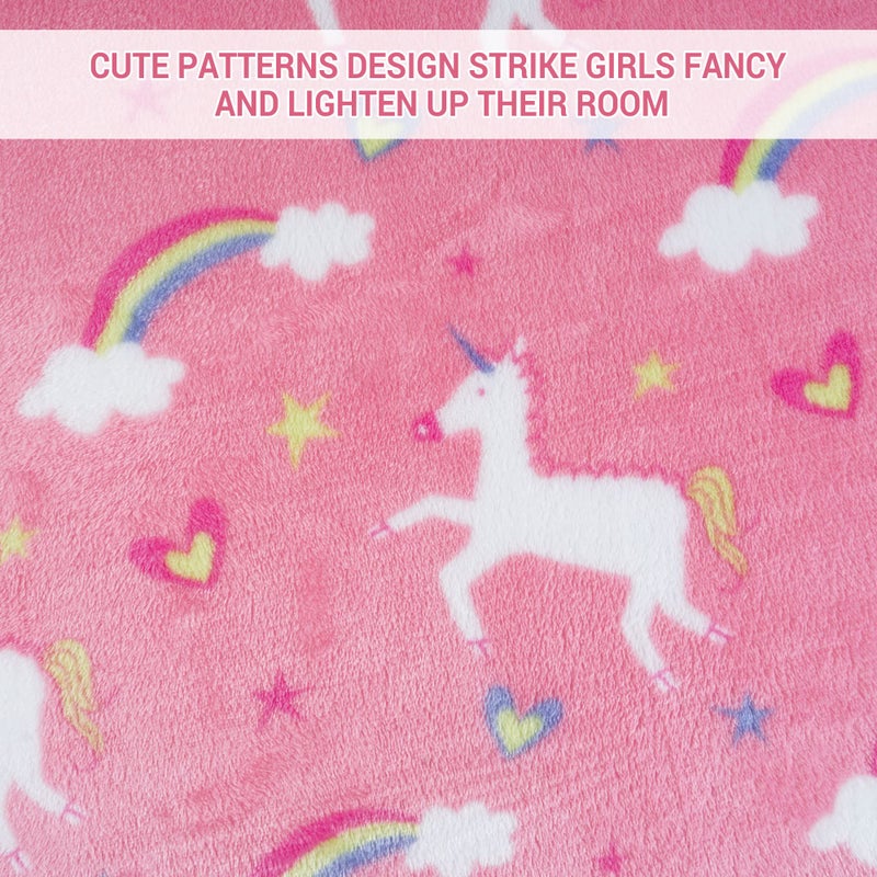 Softan Unicorn Blanket for Girls, Kids Throw Blanket for Boys and Girls Soft Cozy Flannel, Cute Pink Unicorn Blanket for Sofa Couch Bed, Christmas Birthday Gift for Kids Toddler, 50x60 Inches - Image 3