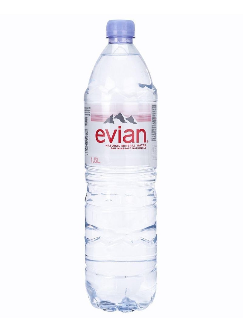 إيفيان مياه معدنية طبيعية، عبوة من 12 زجاجة سعة 1.5 لتر - Image 4