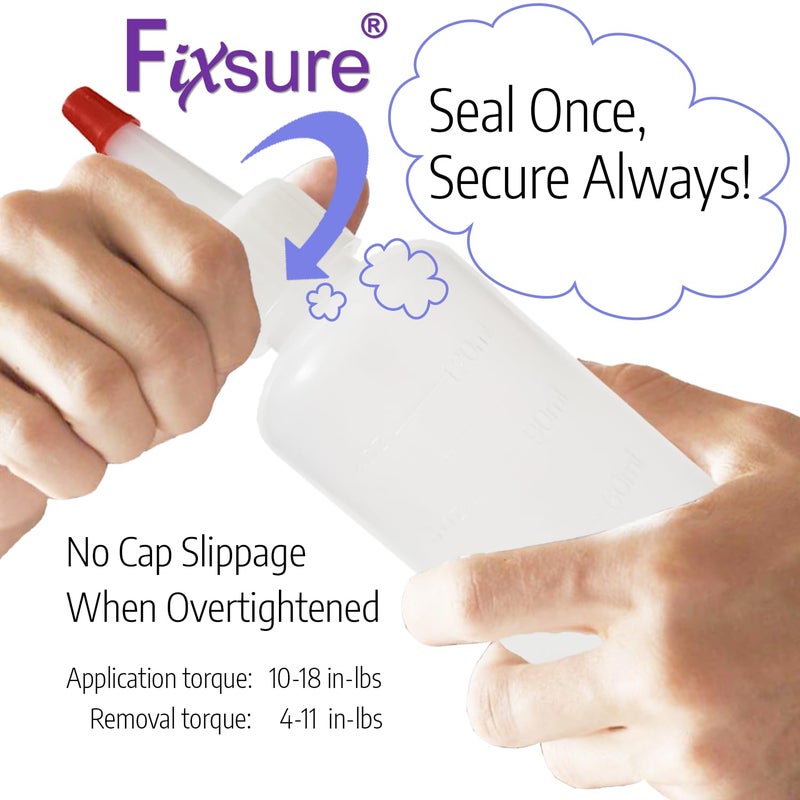 FIXSURE Plastic Squeeze Bottles with Red Tip Cap, 4 Oz Squirt Bottle For Ketchup, BBQ, Sauces, Syrup, Condiments, Oil, Pancake, Cookie Decorating, Dressings, Travel, Camping, Lab, Arts and Crafts (2) - Image 2