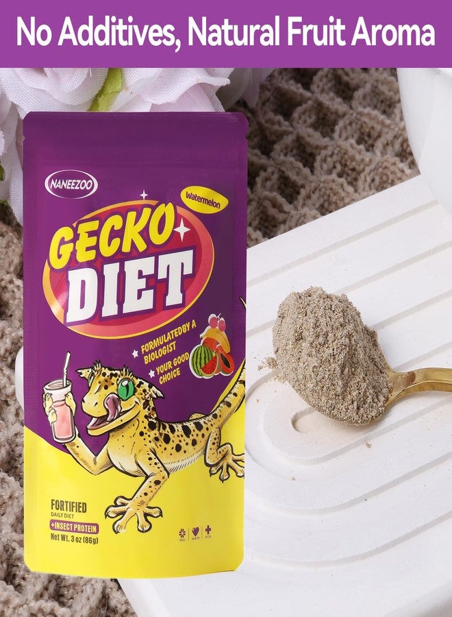 NANEEZOO Gecko Food with Fruit Mix Watermelon, 3 oz Complete Gecko Diet for Reptiles, Crested Geckos - High Protein, Hydrating Nutrition - Image 3