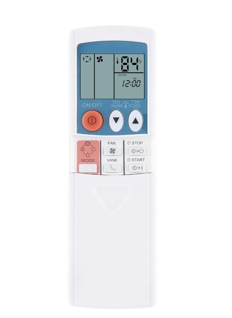 Replacement Mitsubishi Electric Mr. Slim Air Conditioner Remote Control E02545426 for MSH09TW, MSH09TW-U1, MSH12TN, MSH12TN-U1, MSH15TN, MSH15TN-U1, MSH17TN, MSH17TN-U1, MSZ09UN, MSZ12UN, MXZ30TN, MXZ30TN2 with Battery