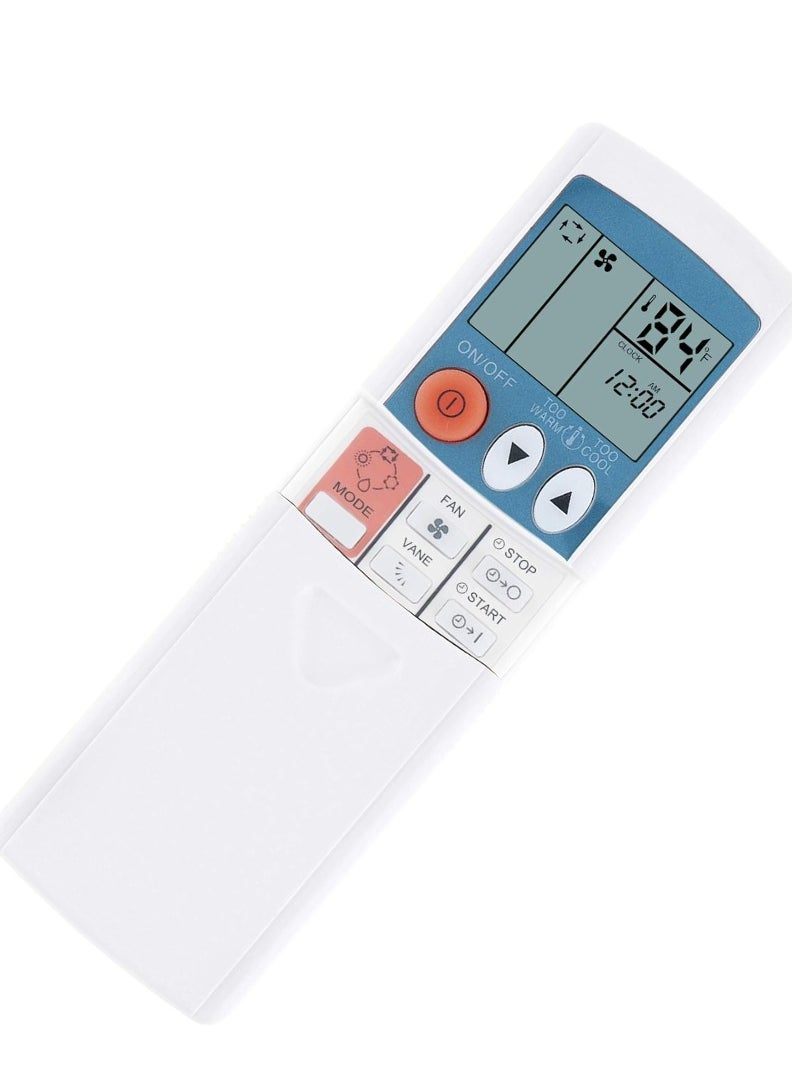 Replacement Mitsubishi Electric Mr. Slim Air Conditioner Remote Control E02545426 for MSH09TW, MSH09TW-U1, MSH12TN, MSH12TN-U1, MSH15TN, MSH15TN-U1, MSH17TN, MSH17TN-U1, MSZ09UN, MSZ12UN, MXZ30TN, MXZ30TN2 with Battery