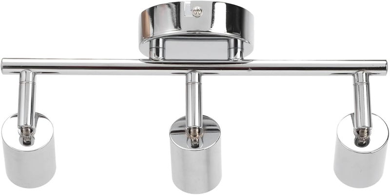 FTVOGUE 3 Adjustable LED Track Light Base, Iron Rotatable Ceiling Spotlight with GU10 Socket for Dining Living Room Bedroom, 3-Way Adjustable 85-265V 30cm Width - Image 1