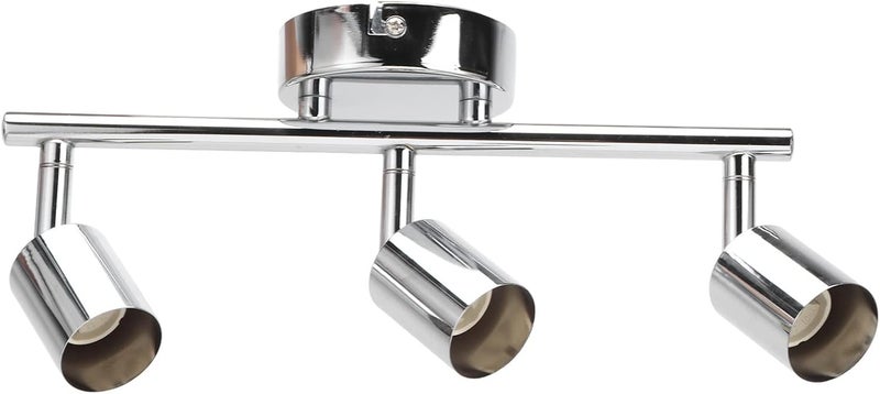 FTVOGUE 3 Adjustable LED Track Light Base, Iron Rotatable Ceiling Spotlight with GU10 Socket for Dining Living Room Bedroom, 3-Way Adjustable 85-265V 30cm Width - Image 2